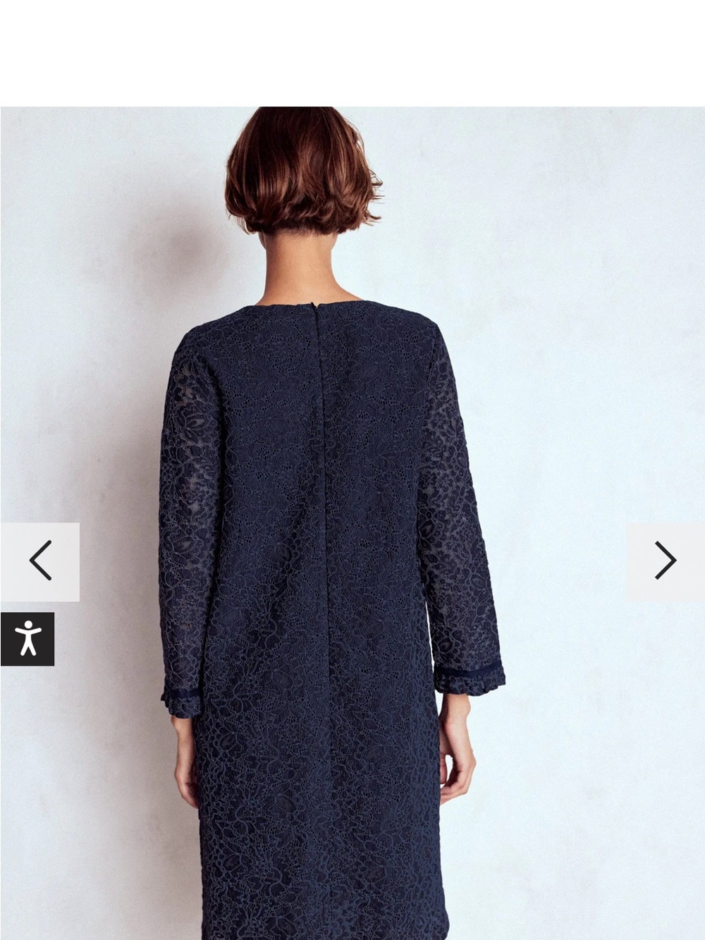 Boden Navy Lace Long Sleeve Shift - Picture 13 of 15